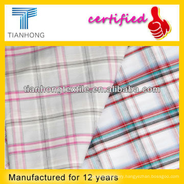 100% Cotton Yarn Dyed Checked Poplin Fabric